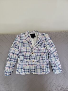Janie and Jack Pastel Plaid Jacket in Light Blue, Pink and Cream Preppy Spring